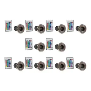 Da incasso 1W RGB LED giardino luci multicolore telecomando pacchetto di 10 pezzi - Product Image 3