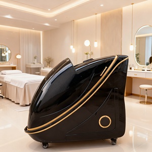 Centre <span class=keywords><strong>de</strong></span> beauté bien-être et spa Style assis Noir Acrylique Ozone Humide Vapeur Sauna Spa Capsule pour Traitement du Corps - Product Image 5