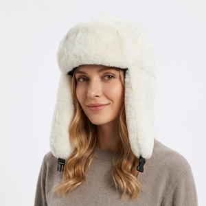 Gorro de Invierno <span class=keywords><strong>para</strong></span> Adultos, Protección <span class=keywords><strong>para</strong></span> los Oídos, Cálido, Resistente al Viento, Imitación de Piel de Conejo, Color Sólido, Felpa - Product Image 2