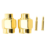 Conectores RF de Latón Macho/Hembra de 50 Ohmios y 0-3 GHz para Cable RG402/RG141