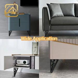 Precio de fábrica, patas de sofá modernas de metal macizo de 15cm/20cm con corte triangular dorado, patas de hierro para muebles, económicas para sofá cama y armario. - Product Image 4