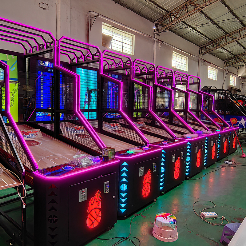 New Type Arcade Coin Operated Metal Basketball Shooting Hoop Machine with English Interface and 2 Player Option for Sale