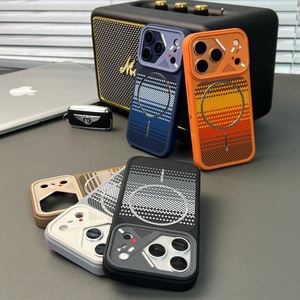 Funda Magnética para Teléfono con Textura de Fibra de Carbono para iPhone 17 13 14 15 16 Pro Max, con Botón Táctil para Cámara, Resistente a Impactos, Venta al Por Mayor - Product Image 2