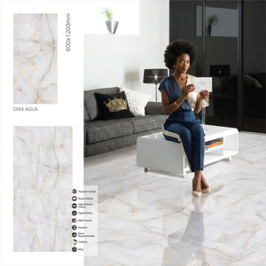 Lahn Marfil Glossy Polished Glazed Porcelain Marble <b>Tiles</b> 600x1200mm 60x120cm Large Format Floor Wall - Product Image 5