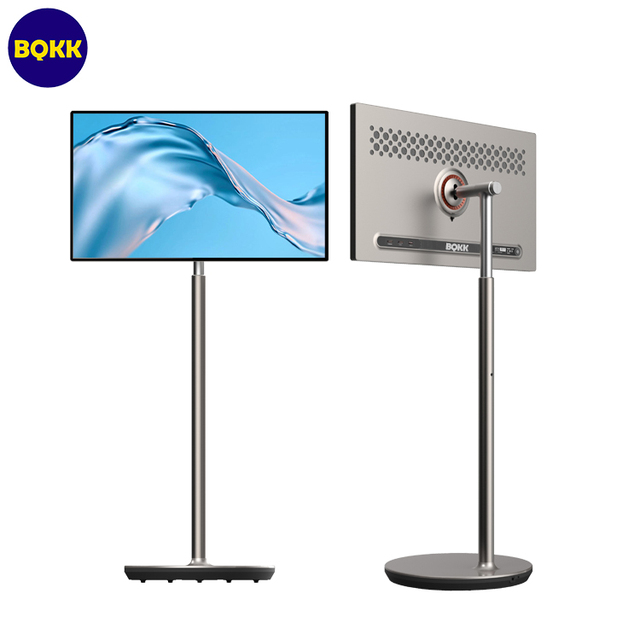 BQKK 27 32 Inch RK3588 Android 13 System Incell Touch Screen Monitor Android Smart Protalbe Tv With Stand Battery Smart TV