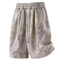 Pakaian Pasangan Gaya Jalanan Pria Setelan Formal Katun Modis Celana Pendek Bermotif Unik Pakaian Olahraga Pas Badan yang Bernapas