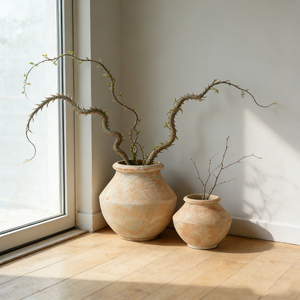Pot en céramique chinois Wabi Sabi aux tons terreux, vase en <span class=keywords><strong>terre</strong></span> <span class=keywords><strong>cuite</strong></span>, vase à fleurs, vase en céramique rétro fait main, pot en grès pour la décoration de la maison - Product Image 5