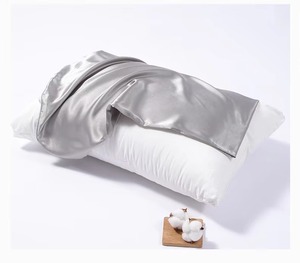 100% soie taille Standard taie d'<span class=keywords><strong>oreiller</strong></span> doux respirant Satin caché fermeture éclair antistatique solide dessin animé feuilles plus doux taies d'<span class=keywords><strong>oreiller</strong></span> en soie - Product Image 4