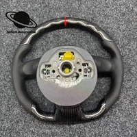 Volant en cuir PVC et fibre de carbone style RS pour Audi B8 B9 R8 A3 A4 A5 A6 A7 A8 C7 C8 S3-S5 B6 RS3 RS4 RS5 RS7 A1 RS6