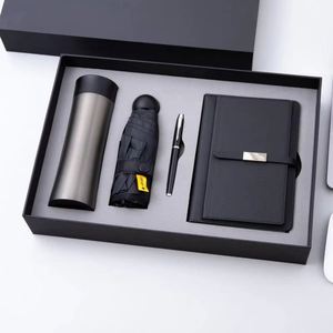Ensemble Cadeau Personnalisé de Luxe : Parapluie Promotionnel, Bouteille Isotherme, Carnet A5, Stylo – Cadeaux d'Entreprise, Emballage en Carton - Product Image 4