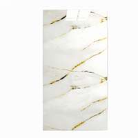 Plaque de marbre PVC avec revêtement UV haute brillance - Panneau mural imperméable pour la décoration intérieure et les meubles