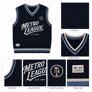 Maillot de basket rétro sans manches style universitaire en tricot - Product Image 5