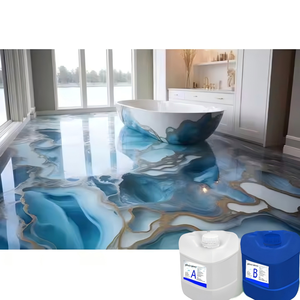 Preço barato Crystal Clear <span class=keywords><strong>Epoxy</strong></span> Floor Paint Brilhante Alta Dureza 3d Flooring Paint Limpar resina epóxi e endurecedor epóxi - Product Image 2