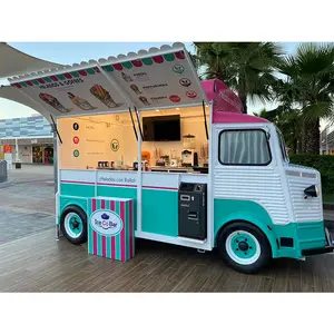 Fully Equipped Food Truck Hot Dog Ice Cream Pizza Coffee Mobile Cart Retro Food Truck For Sale
