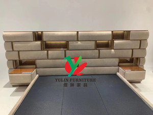 Luxurious Hotel Luxury <strong>king</strong> Size <strong>Bed</strong> with <strong>Big</strong> Headboard - Product Image 4