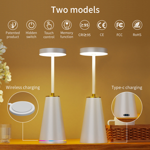 Lámpara de mesa inteligente de metal recargable portátil <span class=keywords><strong>Usb</strong></span> inalámbrico Interruptor táctil lámpara de escritorio <span class=keywords><strong>Led</strong></span> para dormitorio Hotel sala de estar restaurante - Product Image 5