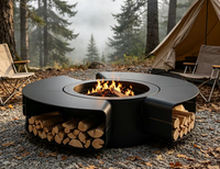 Barbecue à gaz pliable portable avec revêtement, hauteur réglable, multiples méthodes de cuisson, facile à assembler, mini barbecue durable et moderne