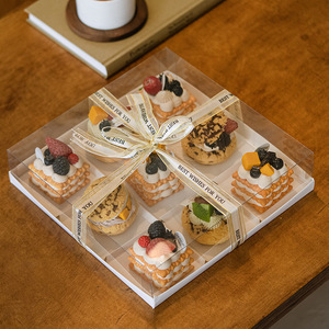Imee 4 6 9ช่องฐานคุกกี้ขนมหวานกล่องเค้กหั่นบางๆพร้อมฝาใสสำหรับวันวาเลนไทน์ - Product Image 5