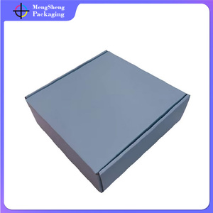Boîte d'emballage en <span class=keywords><strong>carton</strong></span> ondulé gris, gaufrée couleur, pour vêtements, avec logo personnalisé, type coquille - Product Image 5