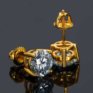 Pendientes de Diamantes de Lujo con Baño de Plata y Oro, Calidad de Exportación, Certificados por IGI, Alta Pureza, para Compromisos, Bodas, Fiestas, Regalo - Product Image 3