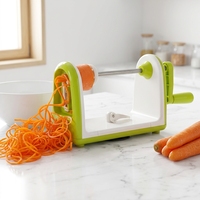 Multifunctionele keukenhulp spiraalsnijder voor aardappelen en groenten, plastic, milieuvriendelijk, LFGB gecertificeerd, Smile Mom