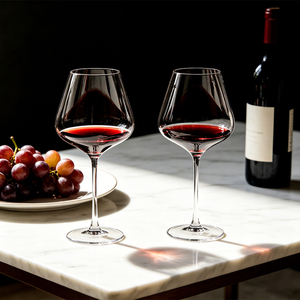 Copas de Vino Tinto de Tallo Largo con Logotipo Personalizado al por Mayor, Cristal Ultrafino sin Plomo, Capacidad de 16.91 oz, Regalo de Cumpleaños Perfecto, Ceremonial - Product Image 1