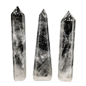 Wholesale Natural Crystal High Quality Clear Quartz Point Rainbow Clear Quartz Tower Heading Crystal Points For Decoration