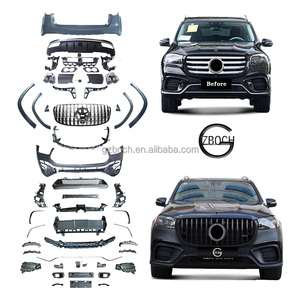 Kits carrosserie <span class=keywords><strong>GLS</strong></span> X167 pour <span class=keywords><strong>Mercedes</strong></span>-Benz <span class=keywords><strong>GLS</strong></span> X167 2020-2024, mise à niveau vers le modèle GLS53 AMG, pare-chocs avant, calandre, diffuseur, kit carrosserie - Product Image 1
