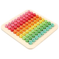 Tableau de Multiplication en Bois Montessori, Jouet d'Apprentissage des Mathématiques, Table de Multiplication, Jeu Éducatif STEM, Cadeau pour l'École Maternelle et la Formation à Domicile