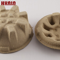 Boîtes rigides écologiques en pulpe moulée pour emballage de pot en céramique, insert en pulpe de papier biodégradable antichoc pour ustensiles de cuisine