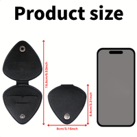 Porte-médiators de guitare en cuir PU, étui pour médiators de guitare en forme de triangle avec bouton-pression, pochette de rangement pour médiators de guitare
