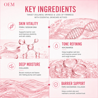 Crème gelée en capsules roses PDRN à marque privée, réparatrice et éclaircissante au DNA de saumon – Fournisseur de cosmétiques haut de gamme