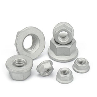 Classe M20 M24 Grade 4.8 8.8 10. Écrou à bride hexagonale dentelé en acier au carbone 9 12.9 galvanisé à chaud (HDG) DIN6923