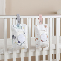 Sac de rangement suspendu pour poussette pour lingettes pour bébé, étui de voyage pour lingettes pour bébé, pochette réutilisable pour lingettes humides pour bébé, distributeur