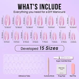 Btartbox 30pcs Short Almond Artificial <b>Nails</b> Cat Eye Design Fake <b>Nails</b> High Quality Soft Gels Wholesale Press on <b>Nails</b> <b>Sets</b> - Product Image 4