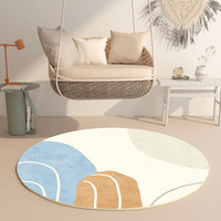 Tapis Nordique Simple Imprimé Silencieux de Luxe Léger pour Chambre, Salon, Bureau - Tapis de Chaise Suspendue Lavable à la Main