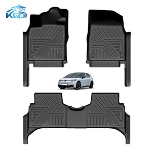 Alfombrillas de Coche y Alfombrilla de Maletero Trasera de TPE Impermeables y Fáciles de Instalar con Diseño 5D KQD para Volkswagen ID3 - Product Image 3