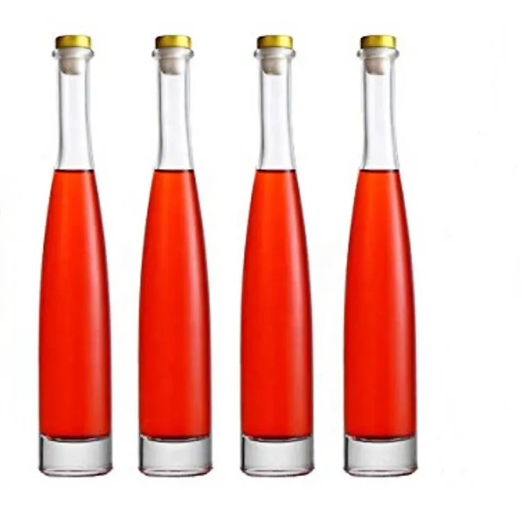 Botellas de vino de vidrio 375ml 500ml 750ml 700ml Licor de whisky Vodka Botella de vidrio de espíritu cuadrado para jugo Perfume con tapas