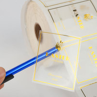 Parfum de qualité supérieure personnalisé étiquette métallique 3D bouteille holographique surélevé feuille d'or logo autocollant clair transparent étiquettes d'emballage