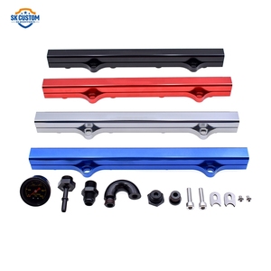 Kit de rail d'injection haute performance en aluminium pour Honda K Series <span class=keywords><strong>K20</strong></span> K24 RSX <span class=keywords><strong>Civic</strong></span> Si Integra <span class=keywords><strong>EP3</strong></span> avec jauge, rail d'injection robuste - Product Image 1