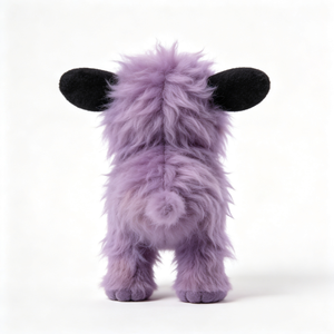 Vente directe d'usine : Jouet en peluche mignon en forme d'animal, peluche personnalisée, petite moutonnette violette bouclée avec de grandes oreilles mignonnes, jouet en peluche personnalisé - Product Image 5