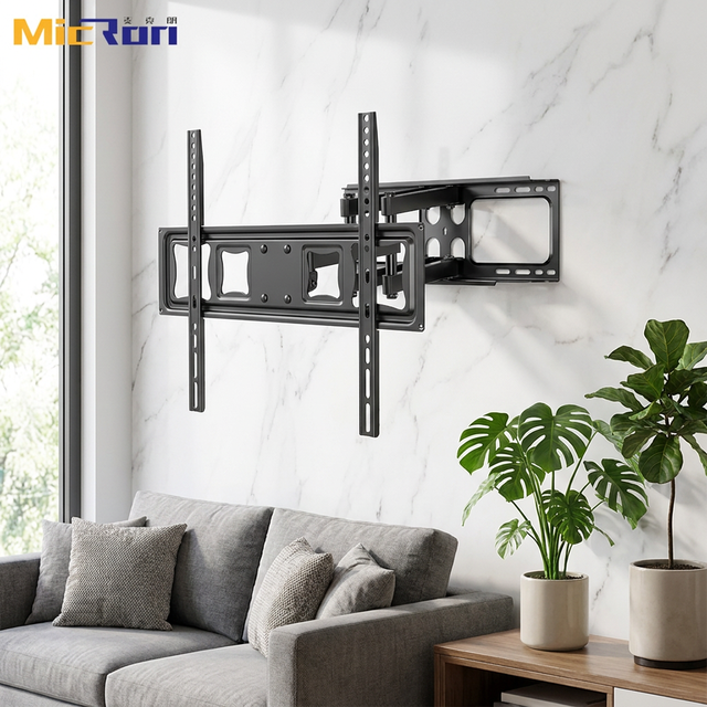 Universal 42-80 Inch 45kg Load Full Motion Extension Long Reach Tilt Swivel VESA 600 400 Articulating Steel TV Wall Mount