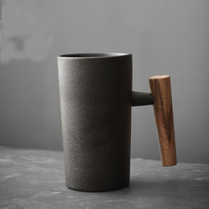 Tazas de cerámica rústicas Retro mate de estilo japonés ecológico de oficina Vintage, taza de arcilla polimérica de té de Kung Fu de porcelana - Product Image 3