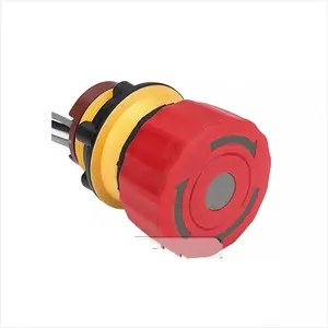 ONPOW 22mm botón de parada de emergencia de cableado de interruptor de la luz (LAS1-A22Y-TSB/L) CE RoHS