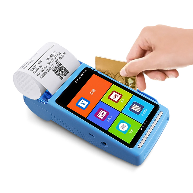 Touch Screen Android Handheld Pos Terminal with QR Code Scanner All in One Nfc Mobile Pos Hardware Thermal Printer