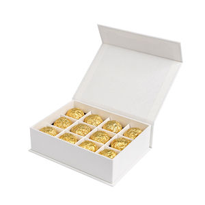 12-miếng gấp Hộp sô cô la thiết lập vàng lá chia Matte kết thúc dập nổi vật liệu tái chế cho quả cầu pha lê năng lượng bóng - Product Image 1