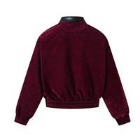Veste unisexe vintage à capuche en velours rouge vin avec fermeture éclair, de haute qualité, avec des caractéristiques coupe-vent réversibles, design personnalisé