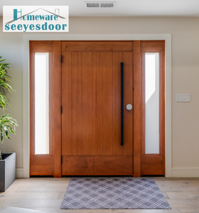 Seeyesdoor Thiết Kế Cửa Sổ Kính Cửa Gỗ Rắn Lối Vào Bên Ngoài Cửa Gỗ Cho Ngôi Nhà - Product Image 5