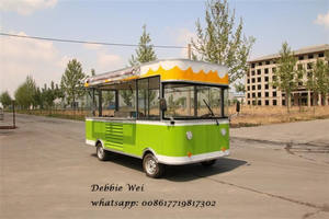 รถขายอาหารเคลื่อนที่แบบลากจูง ผลิตตามสั่ง ทำจากสแตนเลสไฟเบอร์กลาสและอะลูมิเนียม สำหรับขายผลไม้ ผัก ขนมขบเคี้ยว และมันฝรั่งทอด - Product Image 3