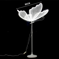 ¡Venta al por mayor! Alas de mariposa brillantes, soporte de luz LED de plomo para carretera, escenario de fondo para diseño de escena de boda, lámparas